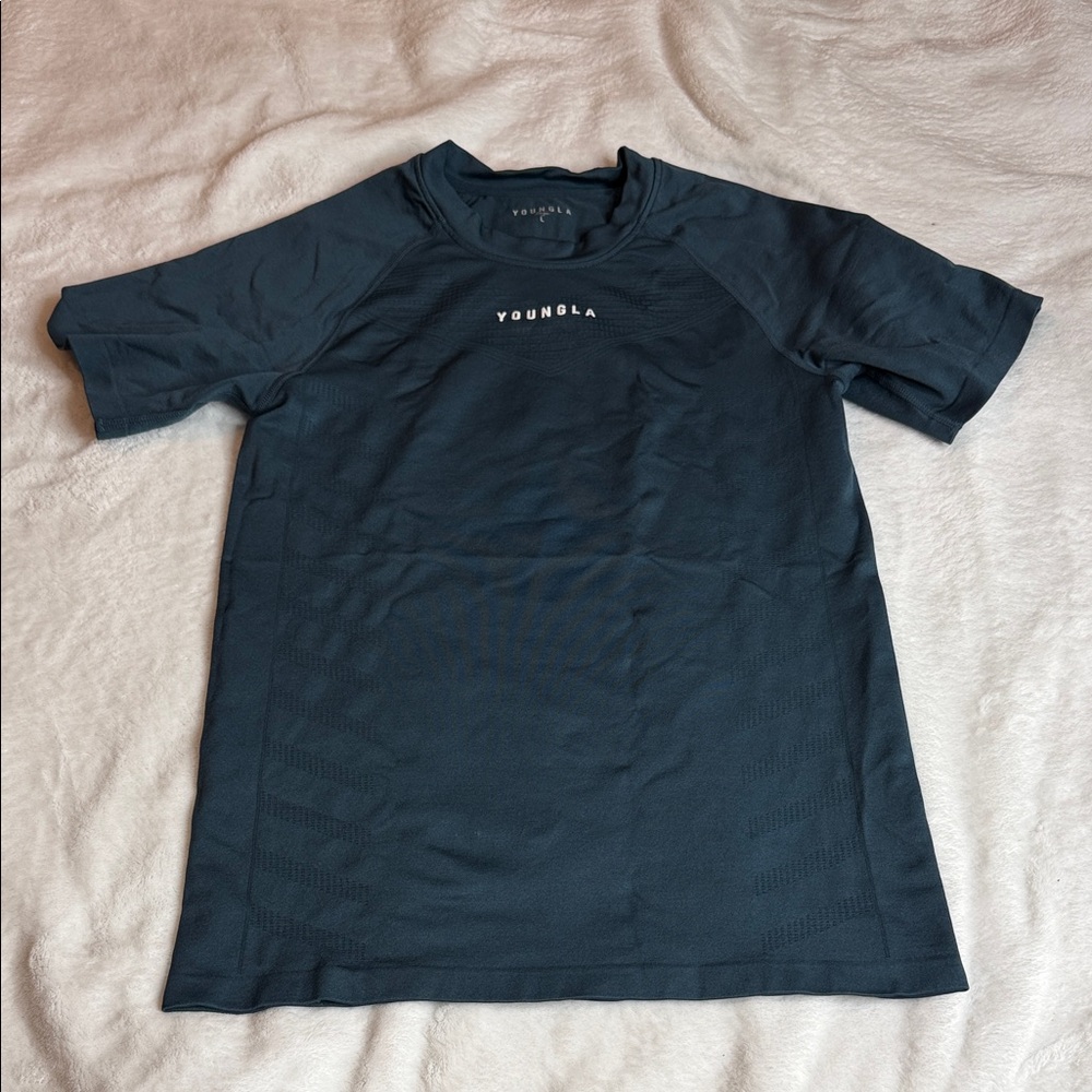YoungLA Navy Crew Compression Tee - image 1